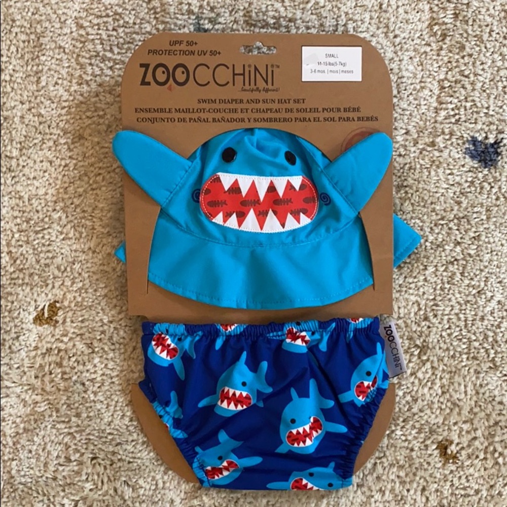 Zoocchini Swim Diaper and Sun Hat Set (3-6 months)